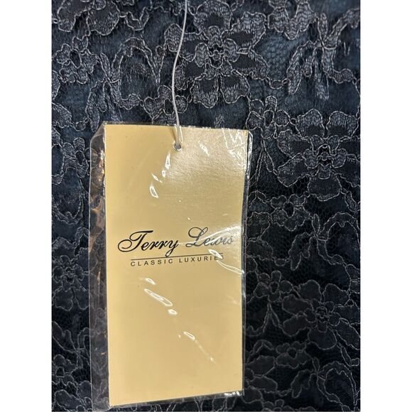 Terry Lewis size 20 2x black lace overlay tank rayon blend new - Picture 3 of 8